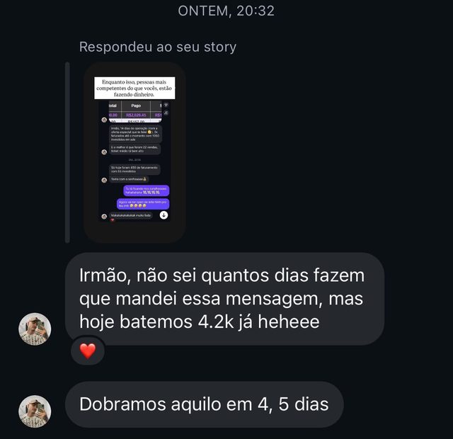 Cliente conta que bateu 4,2 mil e dobrou o resultado em 4 a 5 dias