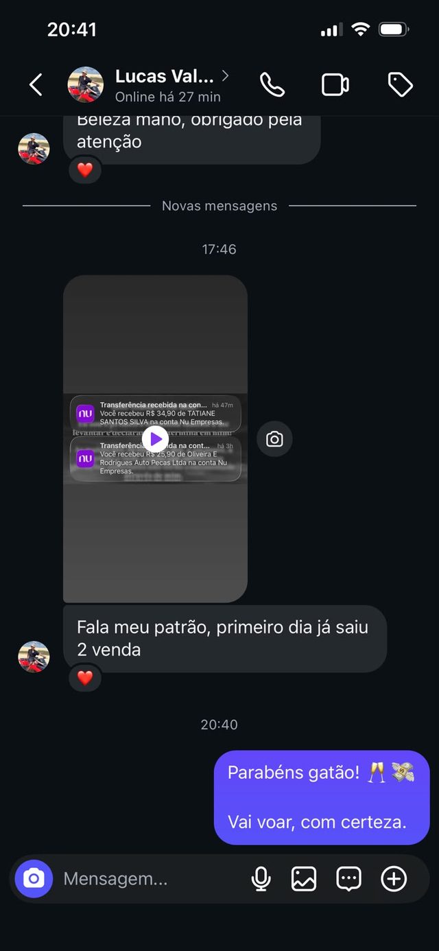 Cliente conta que no primeiro dia já saíram 2 vendas